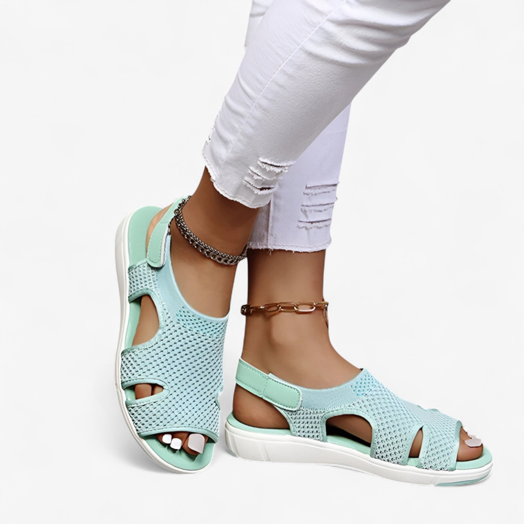 Nova | Sandali estivi in maglia traforata - Alla moda e comodi