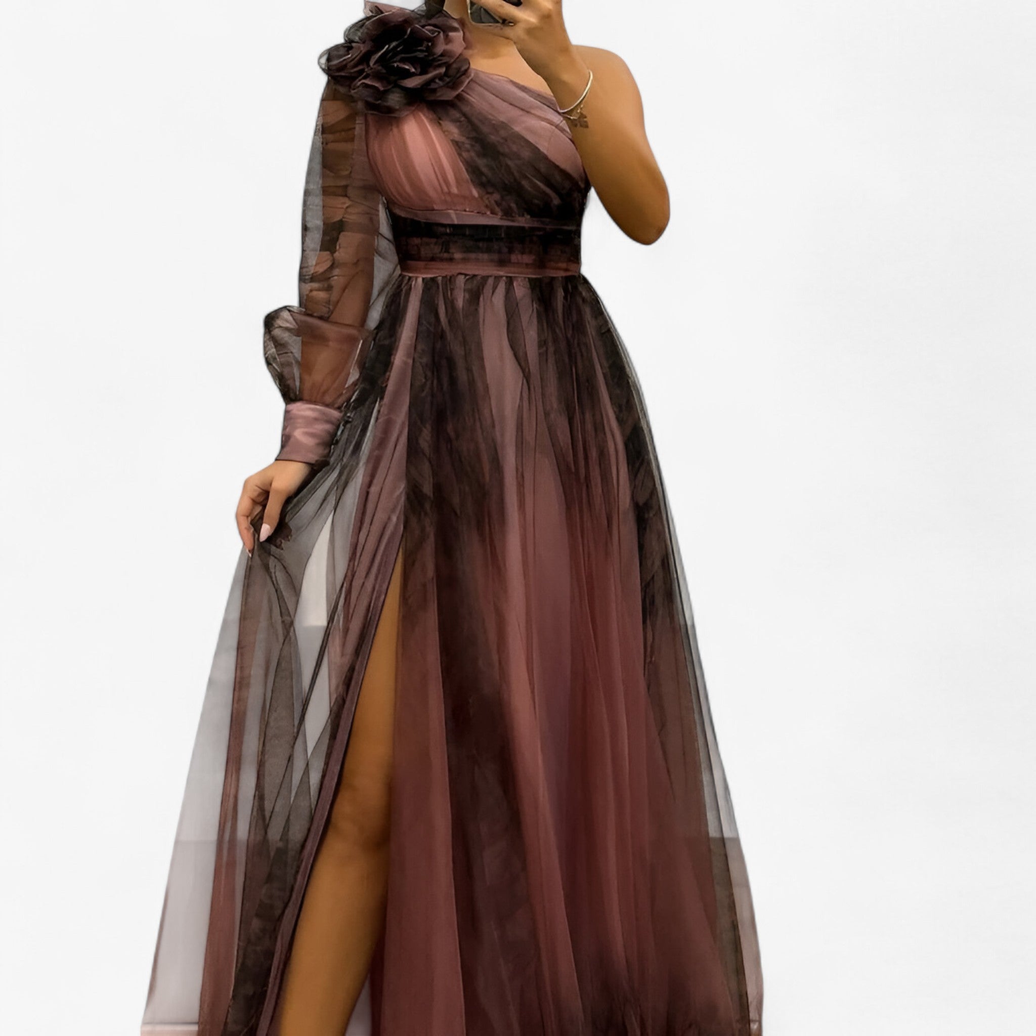 Alma | Maxi abito - Elegante e unico - Rosa - - Concept Palermo