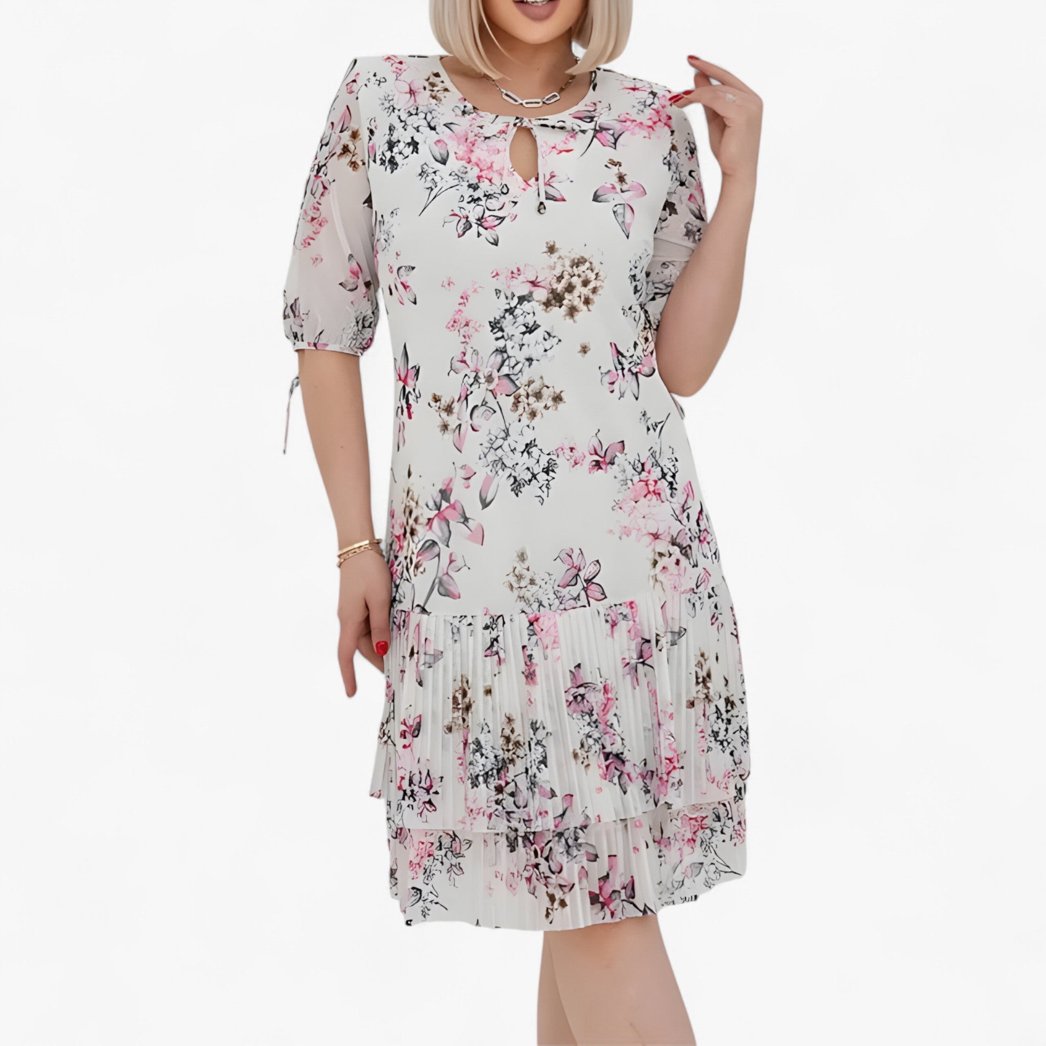 Lucie | Vestito lungo plissettato femminile