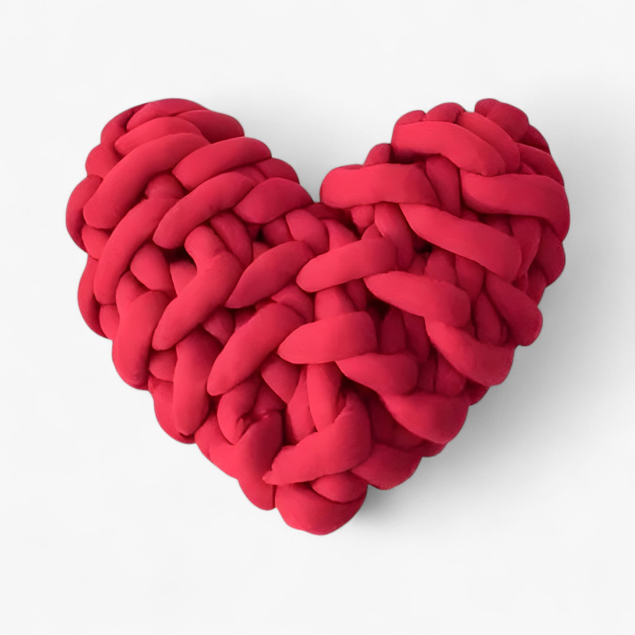 Heartpillow | Cuscino a forma di cuore in maglia grossa per una casa accogliente - Rosso - Cotton Pillow cute pillow Decoration Pillow dekoration Fluffy pillow Heart pillow Heart-Shaped Pillow Love Pillow throw pillow case Warm and Cozy Warm Hug - Concept Palermo
