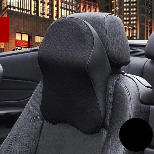 Cuscino in schiuma memory | Allevia la testa, il collo e le spalle - Nero - car interior accessory - Concept Palermo