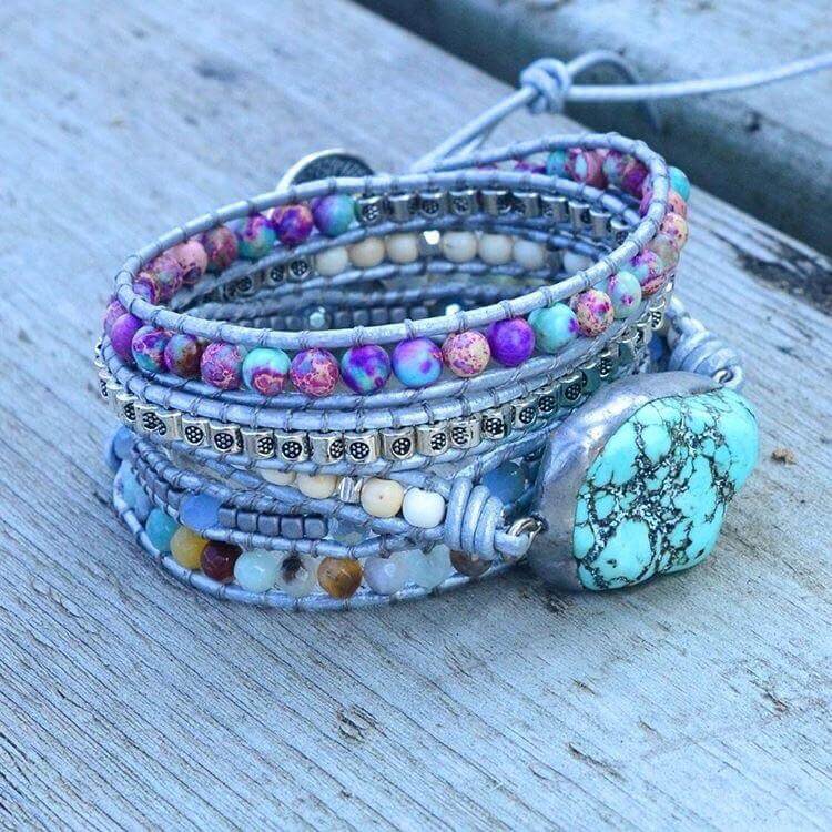 Bracciale avvolgente protettivo turchese Helende - - BRACELET FOR WOMEN BRACELETS bracelets for women Jewelry - Concept Palermo