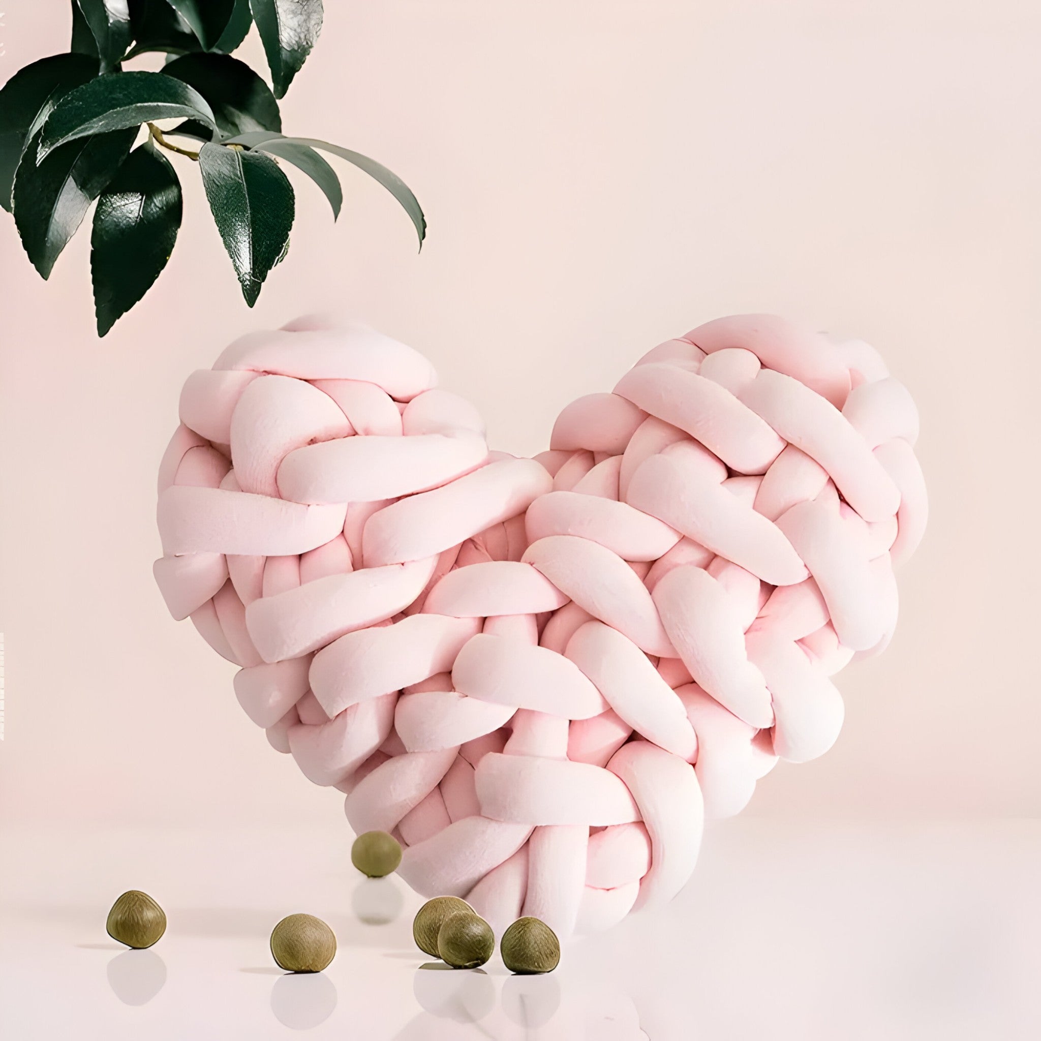 Heartpillow | Cuscino a forma di cuore in maglia grossa per una casa accogliente - Rosa - Cotton Pillow cute pillow Decoration Pillow dekoration Fluffy pillow Heart pillow Heart-Shaped Pillow Love Pillow throw pillow case Warm and Cozy Warm Hug - Concept Palermo