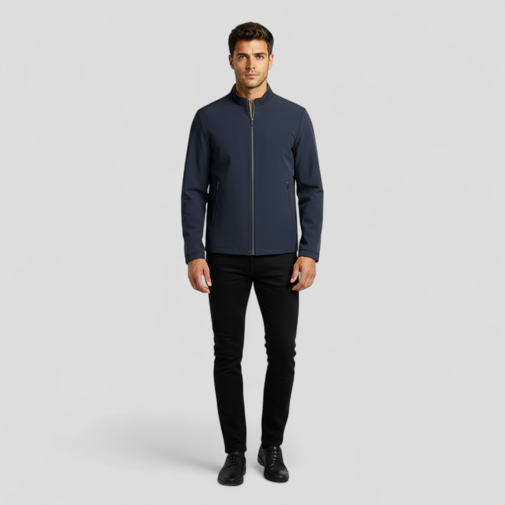 Giacca da Uomo Casual per Primavera e Autunno - - abbigliamento casual abbigliamento stagionale giacca alta qualità giacca autunno giacca collo stand giacca elegante giacca primavera giacca uomo giacca versatile - Concept Palermo