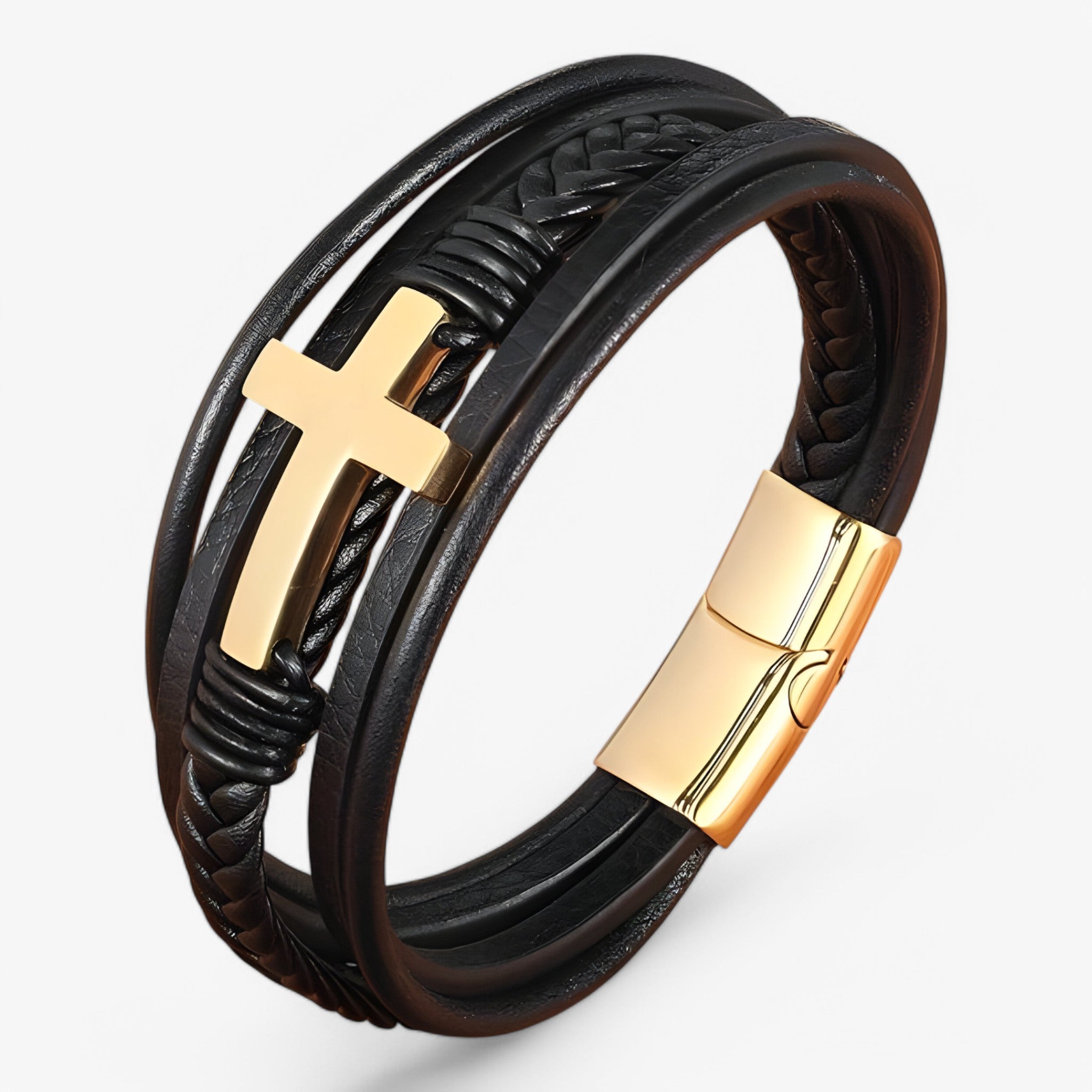 Bracciale in acciaio resistente - Oro - bracelet for men BRACELETS mens bracelet - Concept Palermo