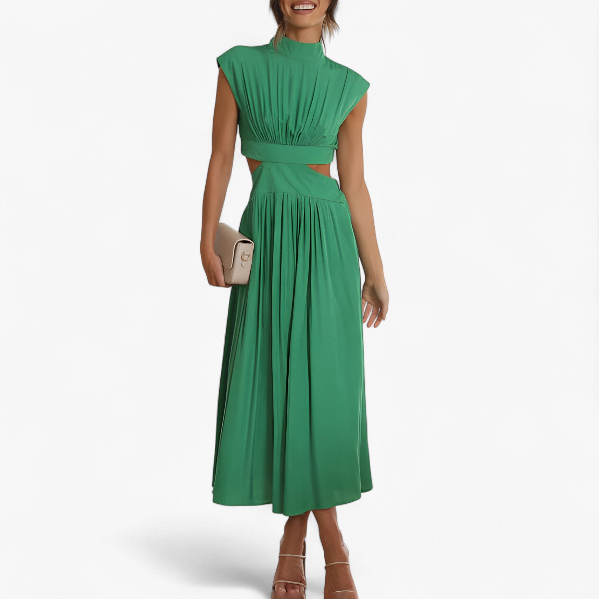 Elena | Elegante Vestito con Scollo Alto - - - Concept Palermo