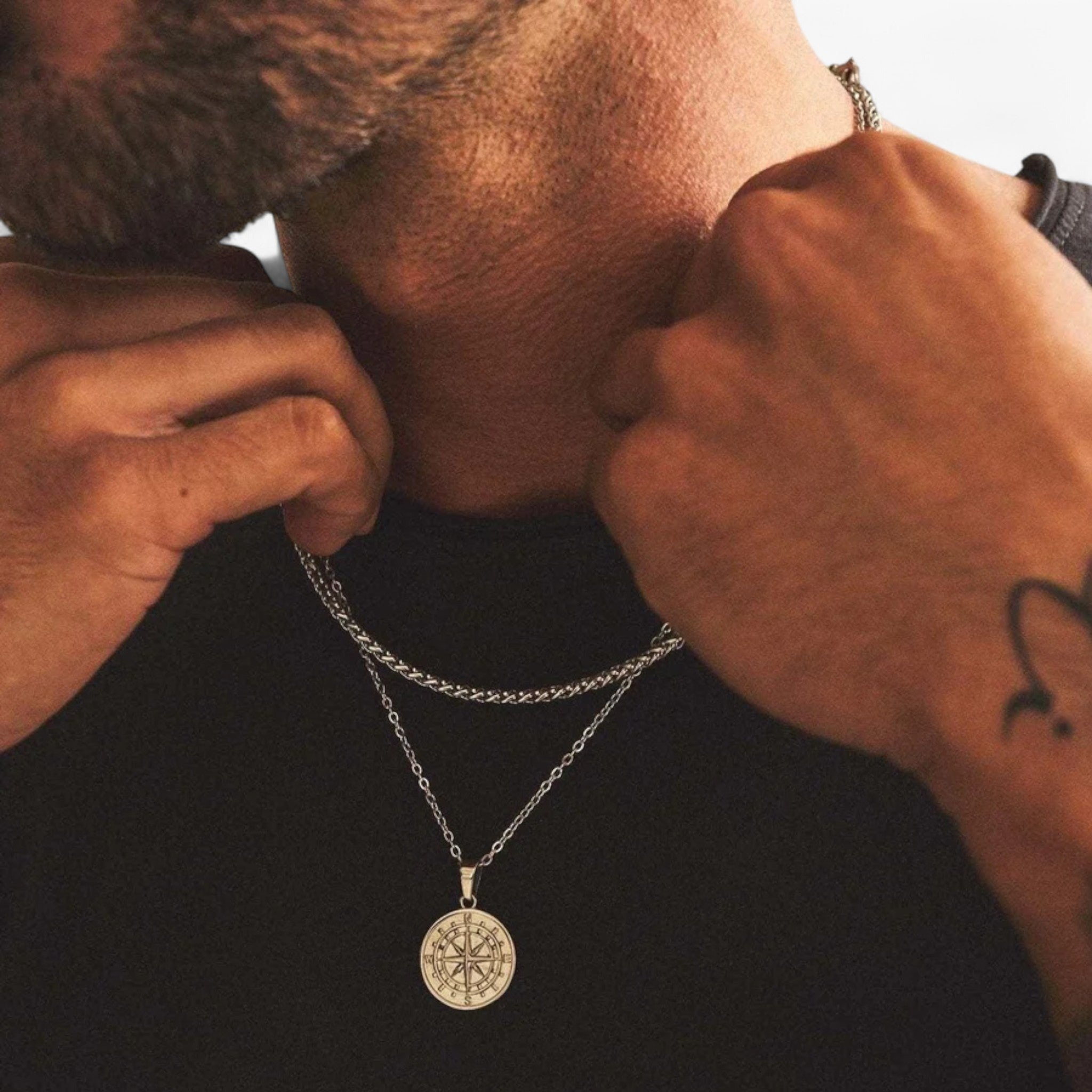 Collane a strati per uomini Vnox - - jewelry necklace NECKLACES necklaces for men Pendant Necklaces - Concept Palermo