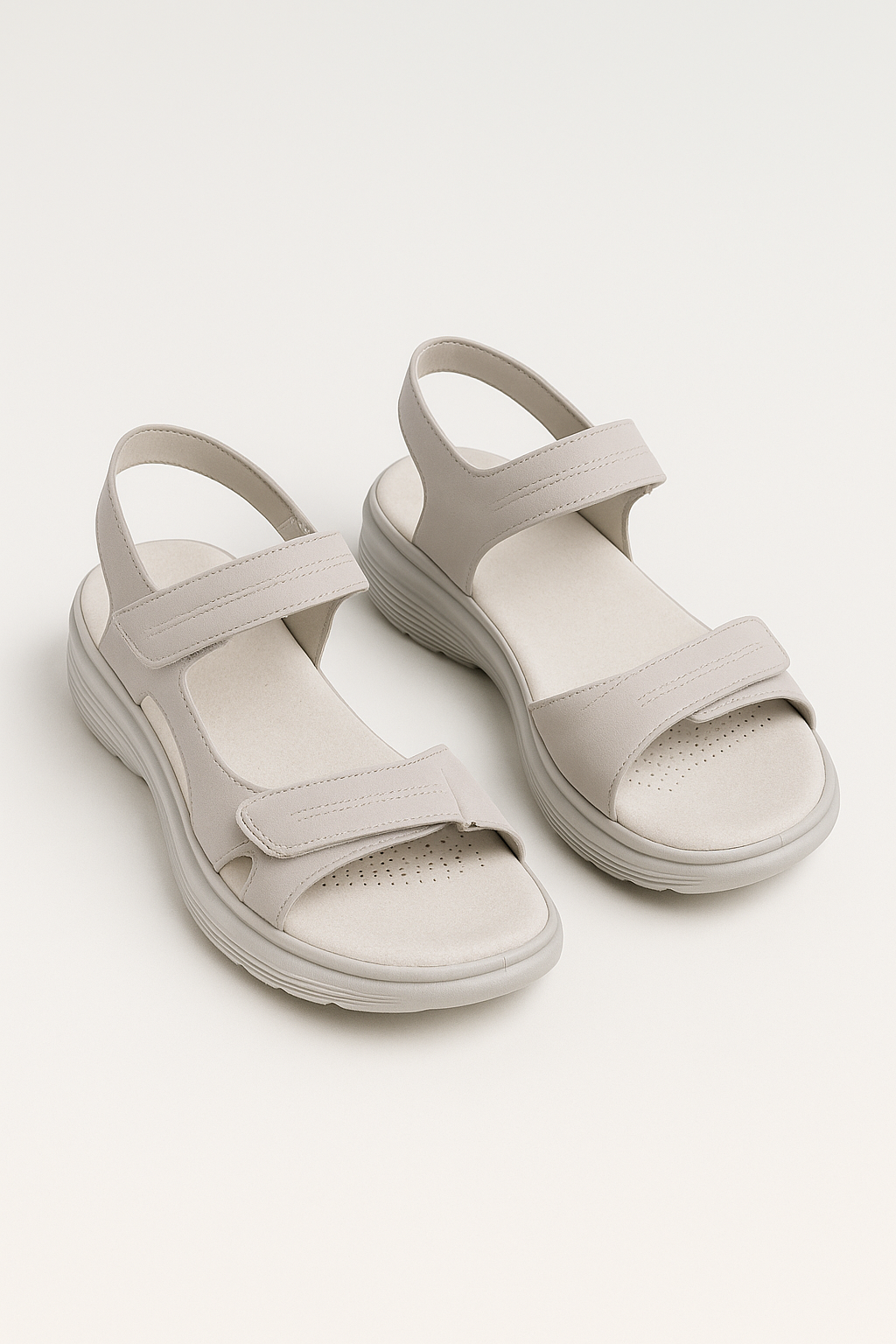 Sofia | Sandali comodi con velcro e suola ergonomica - Colore crema - fashion Fashion & Casual Sandals shoes for women women womens fashion - Concept Palermo