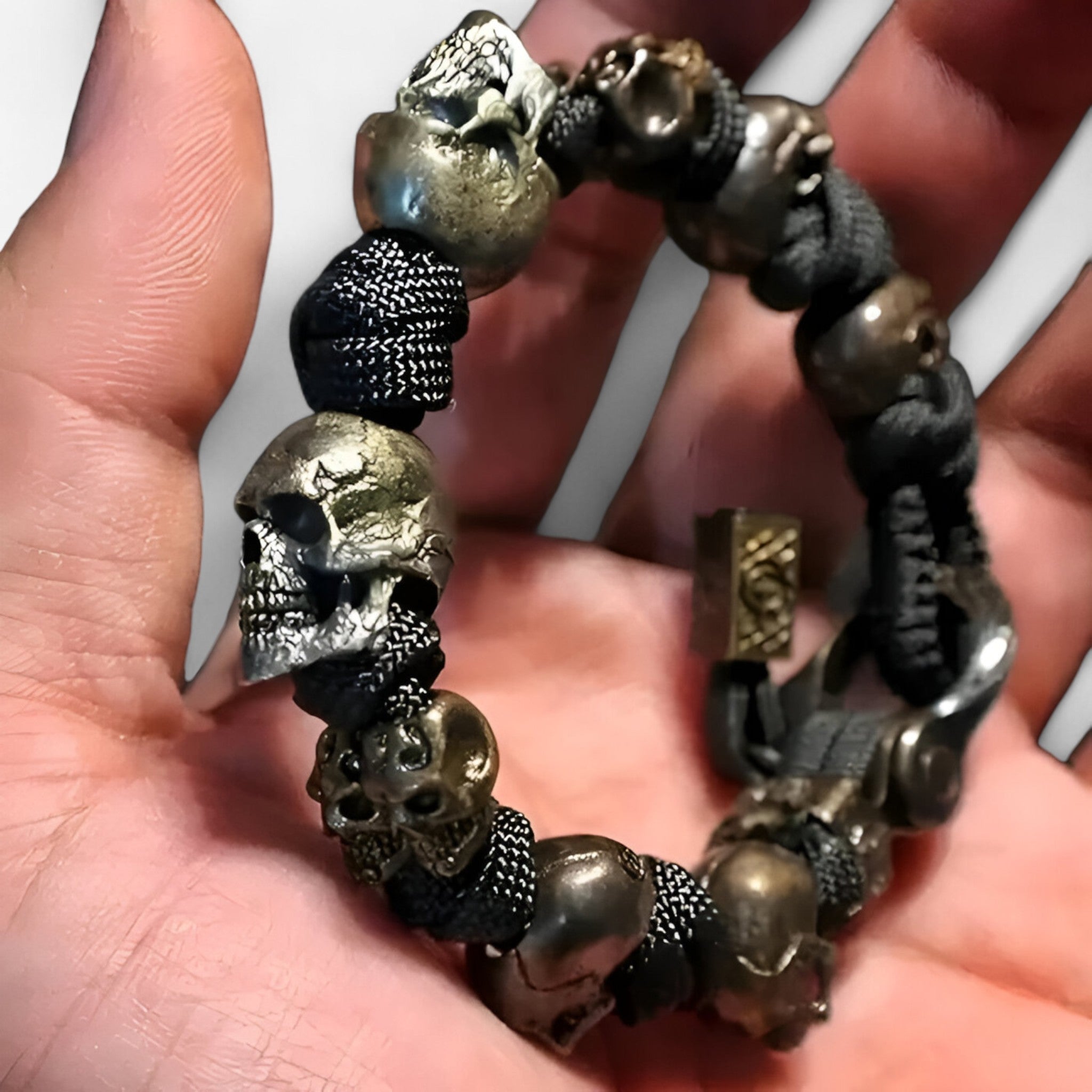 URGO™ | Bracciale Premium Paracord con Teschio d'Argento dell'Esercito - - bracelet for men BRACELETS mens bracelet - Concept Palermo